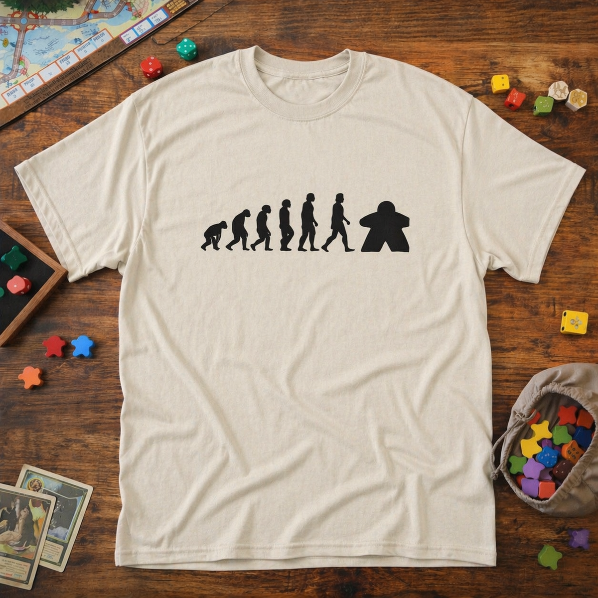 Evolution Meeple  -  T-Shirt