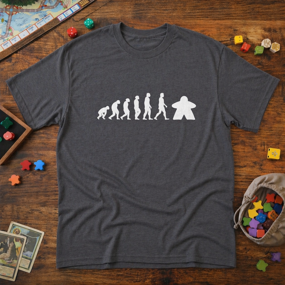 Evolution Meeple  -  T-Shirt
