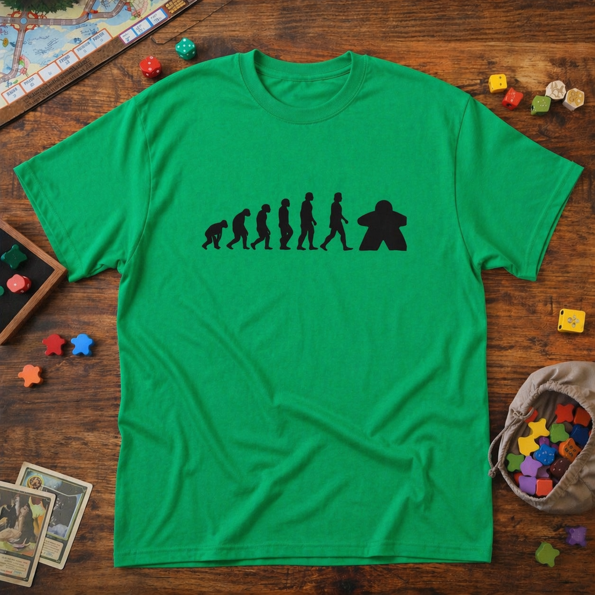 Evolution Meeple  -  T-Shirt