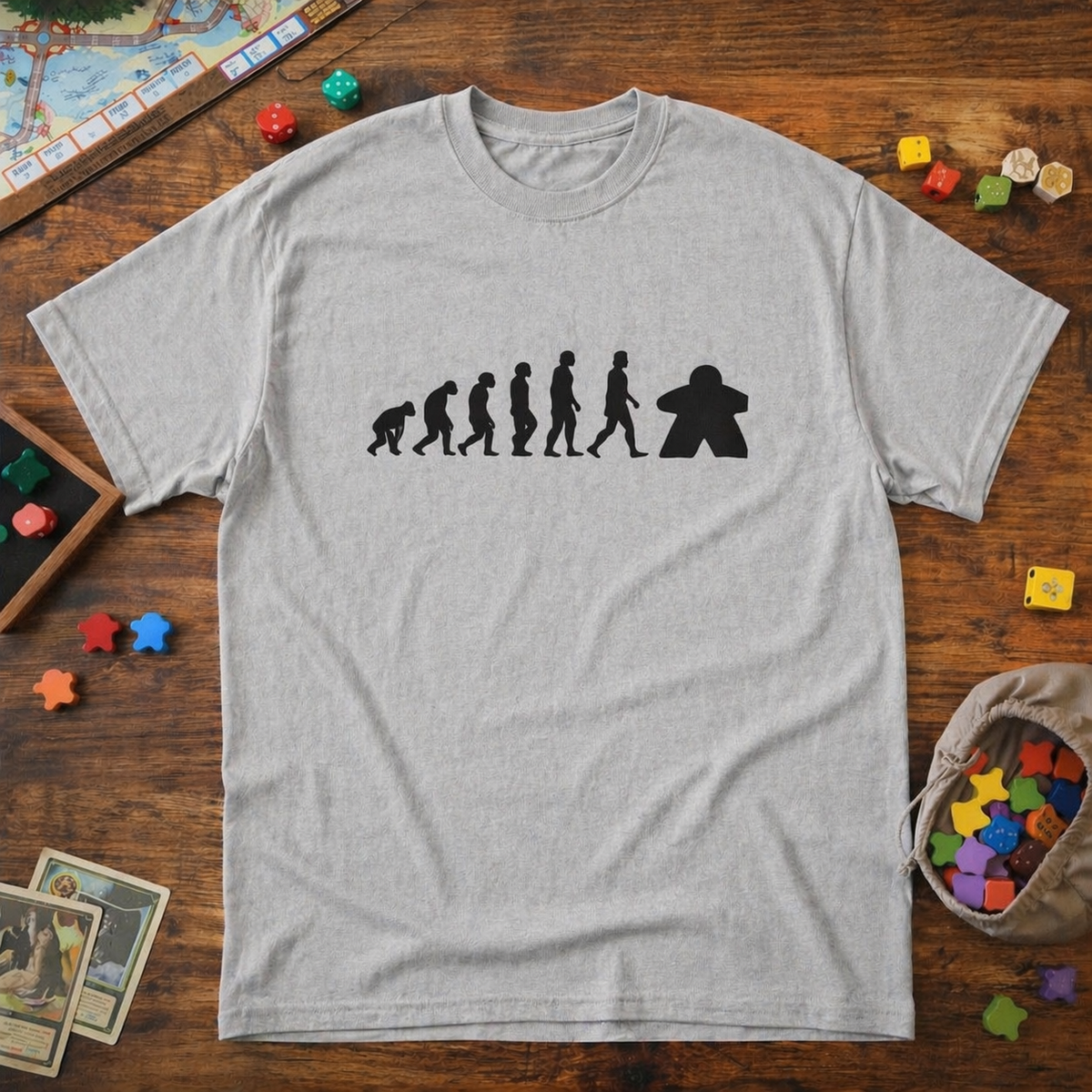 Evolution Meeple  -  T-Shirt