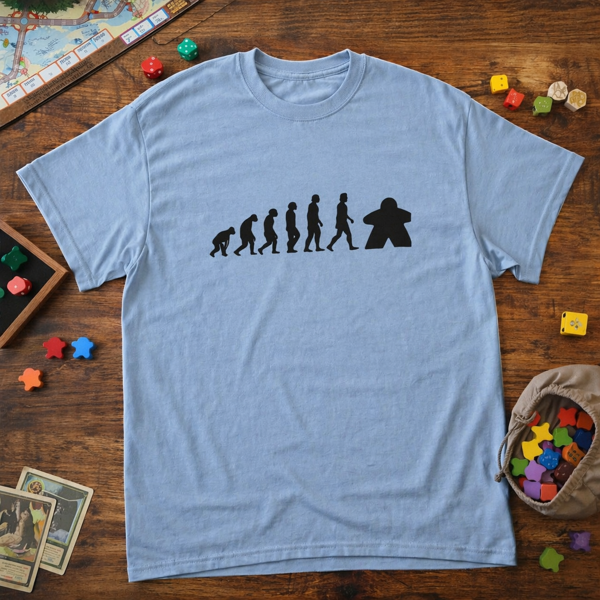 Evolution Meeple  -  T-Shirt