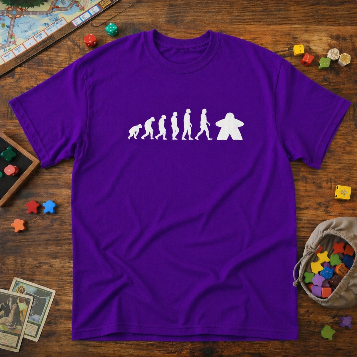 Evolution Meeple  -  T-Shirt