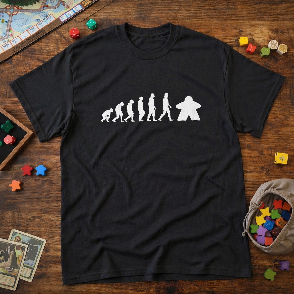 Evolution Meeple  -  T-Shirt