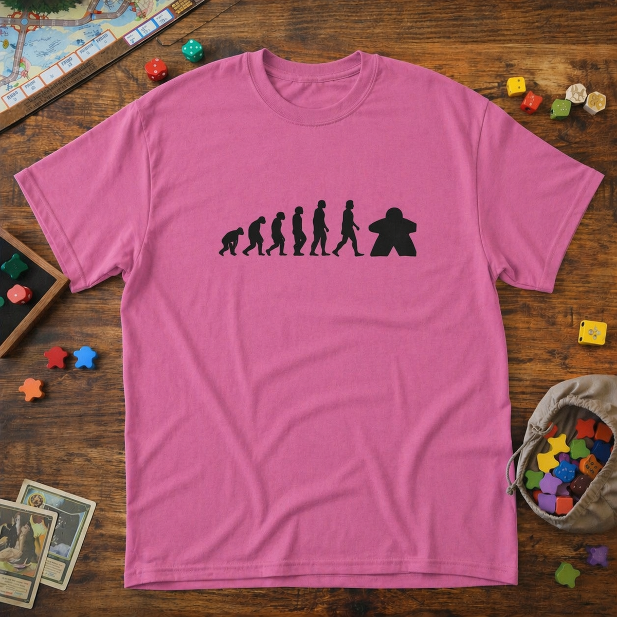 Evolution Meeple  -  T-Shirt