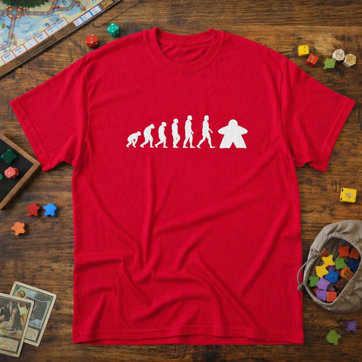 Evolution Meeple  -  T-Shirt